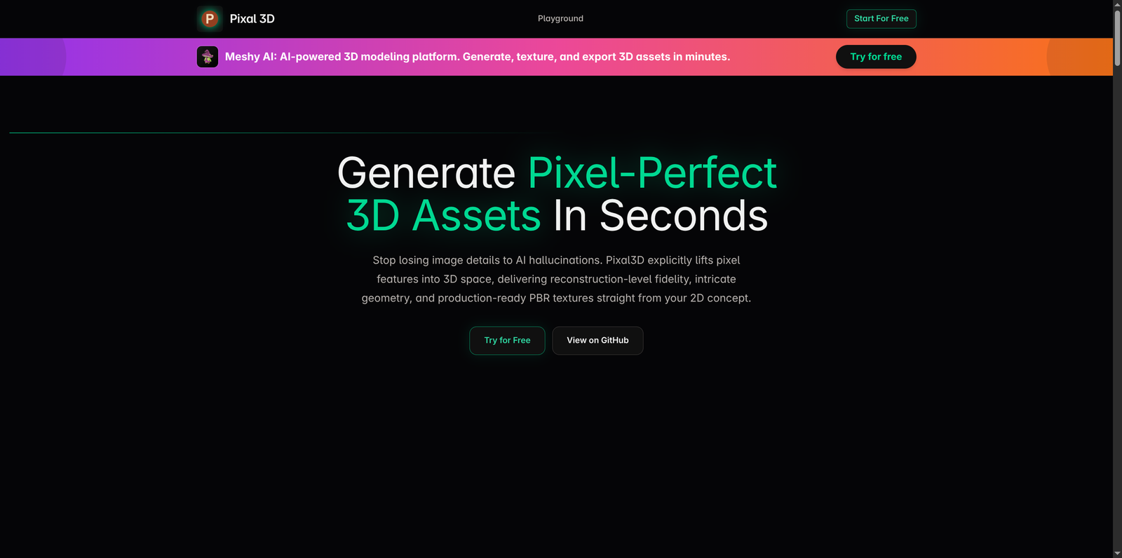 Pixal3D